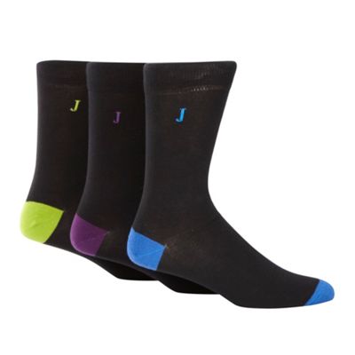 J by Jasper Conran Designer pack of three highlight socks